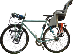 Hand-made bicycle with custom-welded handlebars
